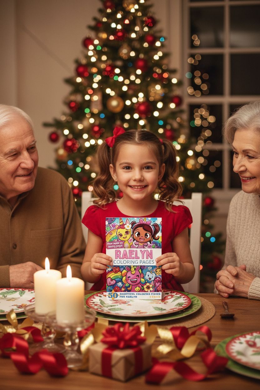 Raelyn Christmas coloring pages gift