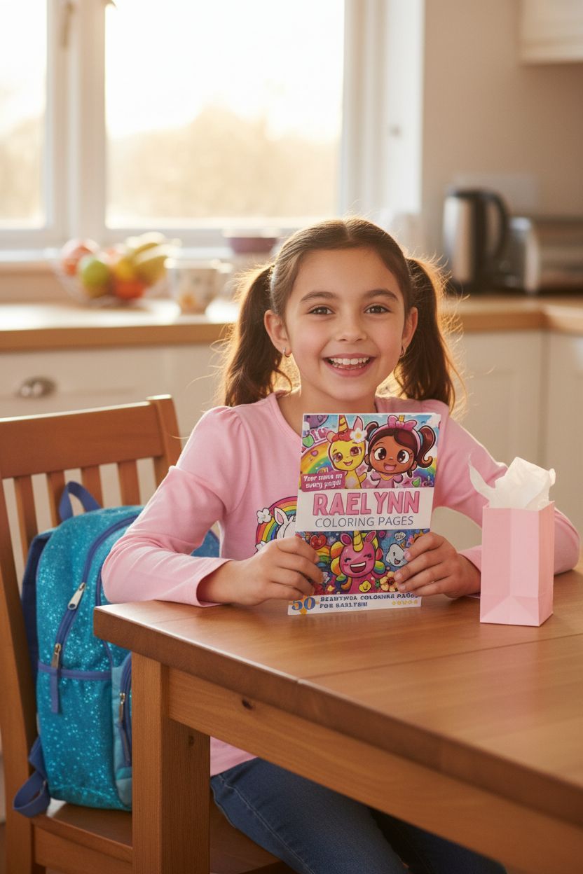 Raelynn coloring book in use