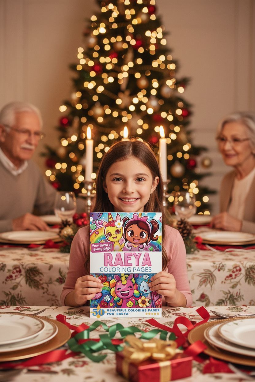Raeya Christmas coloring pages gift