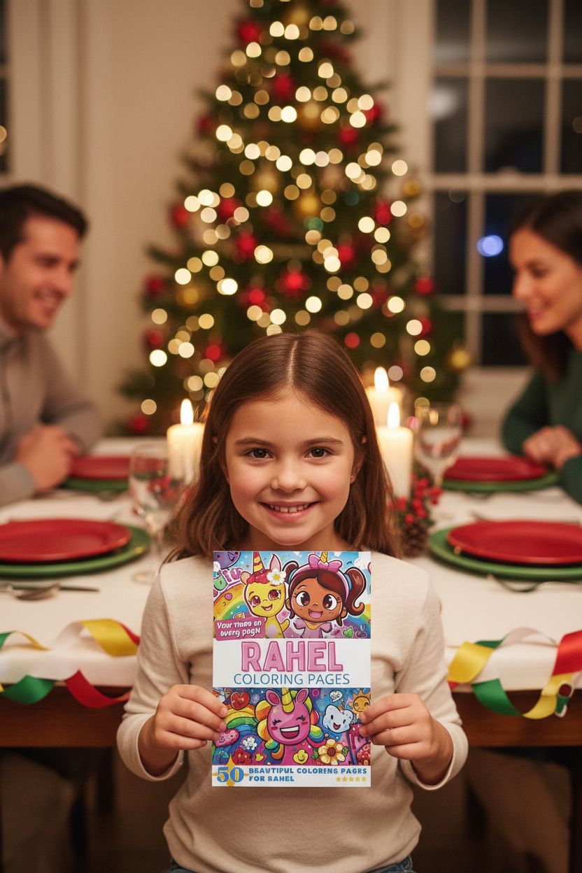 Rahel Christmas coloring pages gift