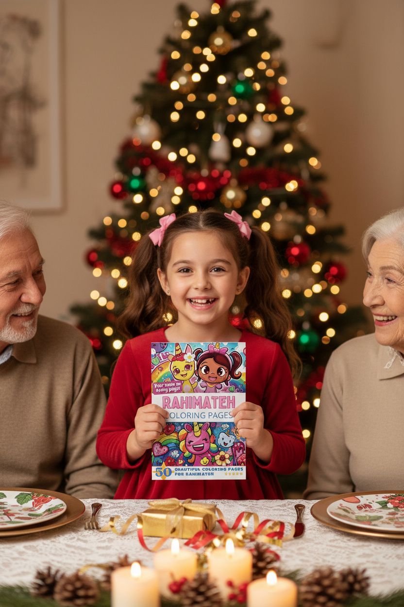 Rahimateh Christmas coloring pages gift