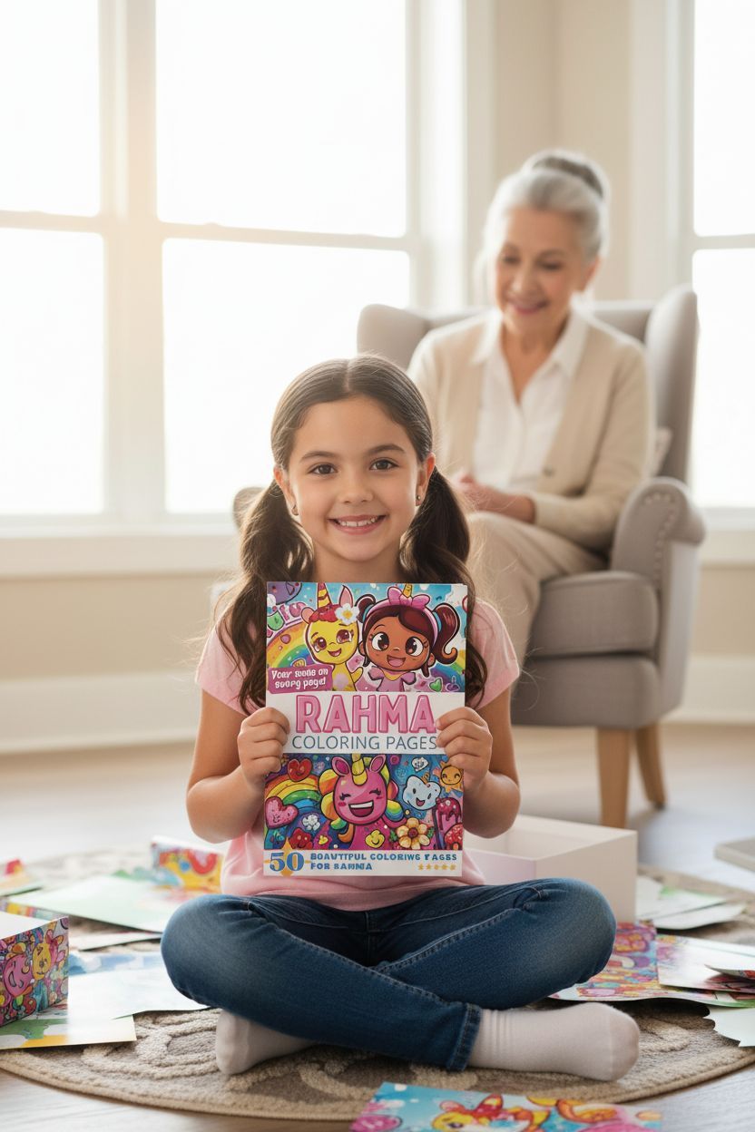 Rahma coloring book in use
