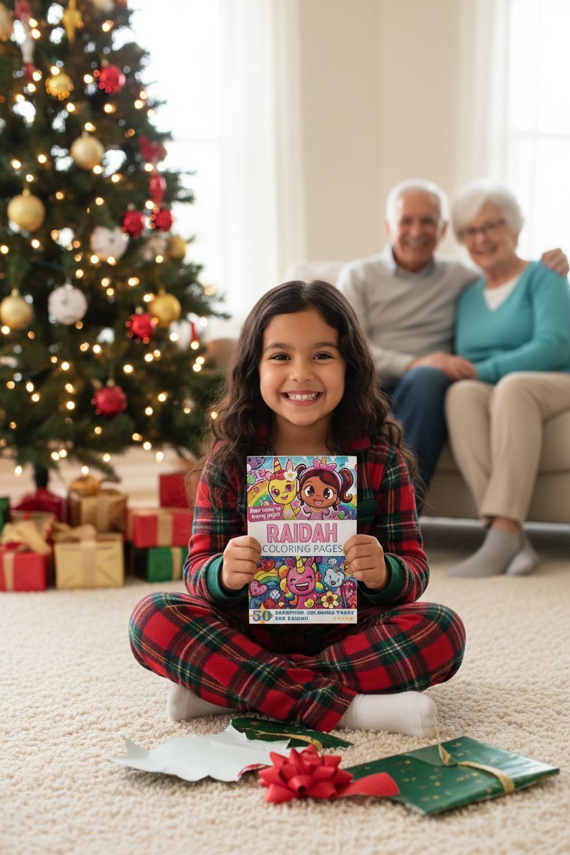 Raidah Christmas coloring pages gift