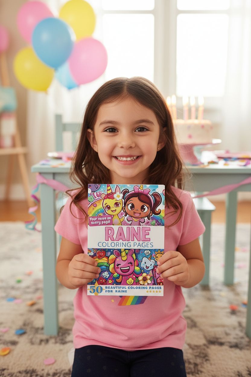 Raine coloring book in use