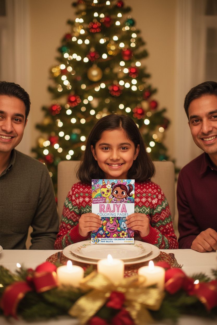 Rajya Christmas coloring pages gift
