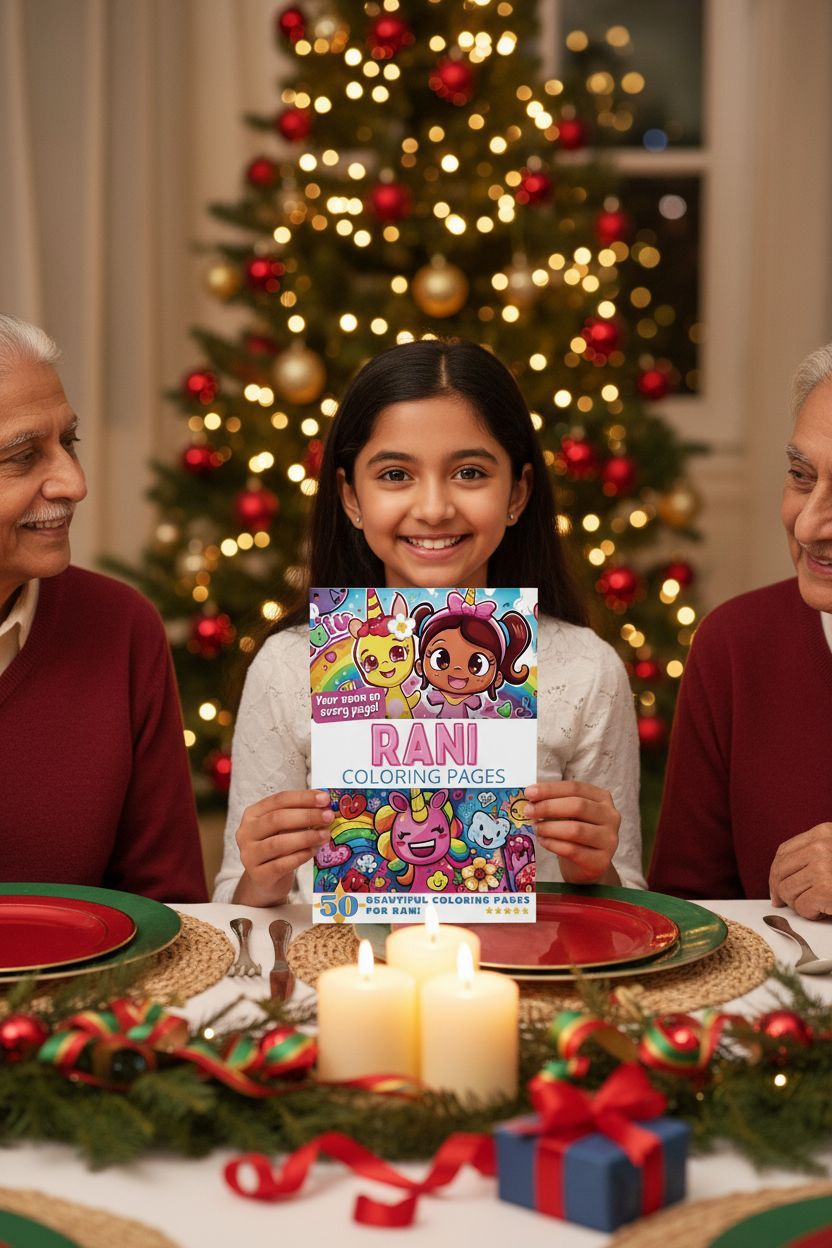 Rani Christmas coloring pages gift