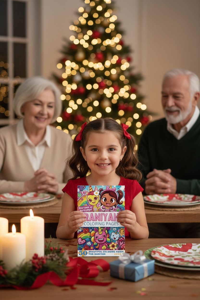 Raniyah Christmas coloring pages gift