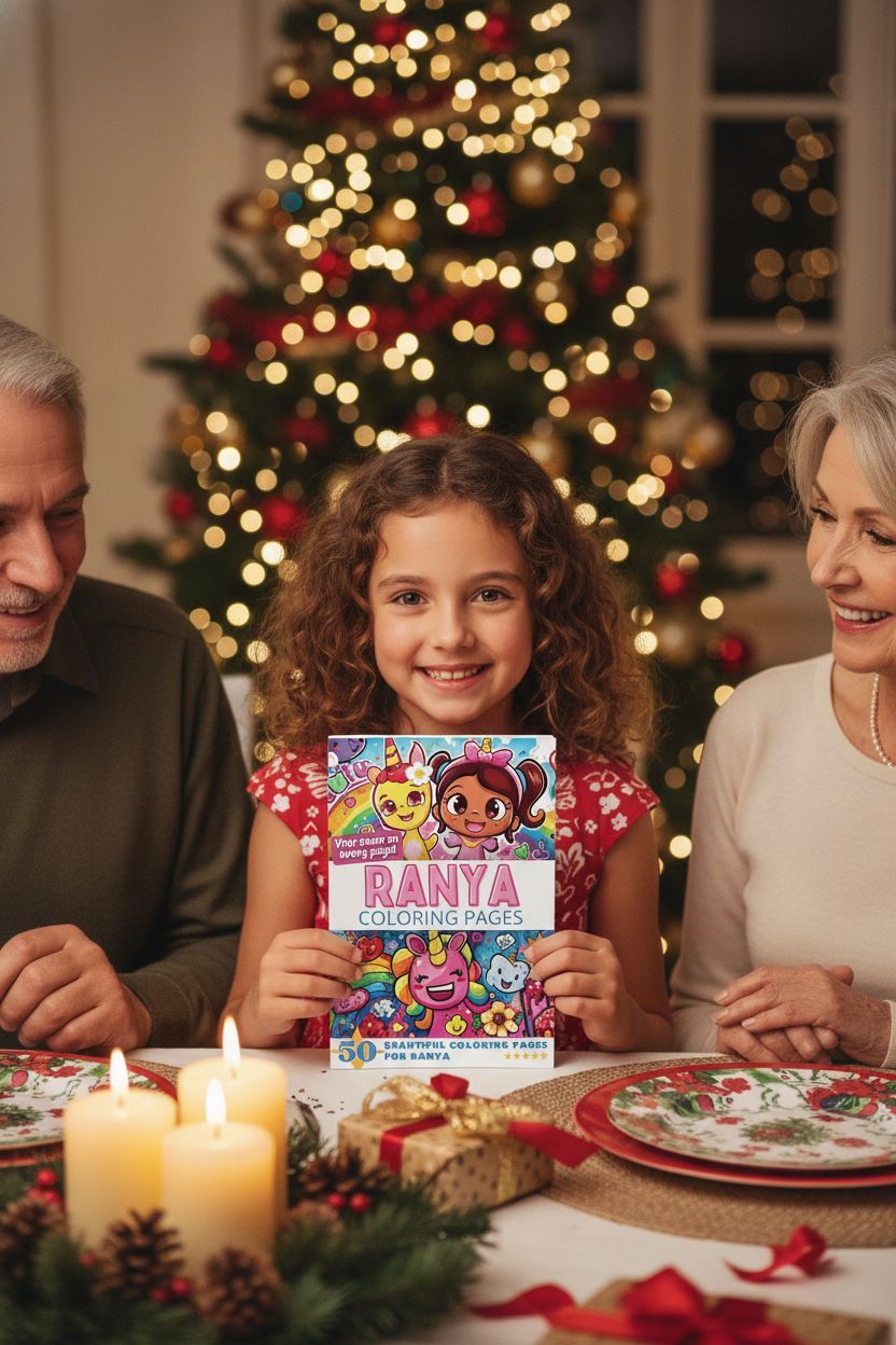 Ranya Christmas coloring pages gift