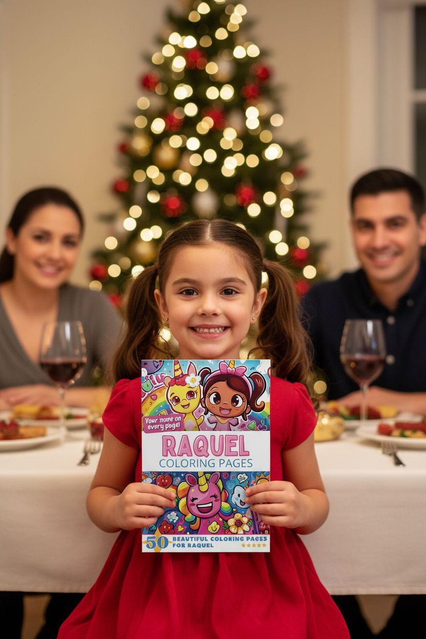 Raquel Christmas coloring pages gift
