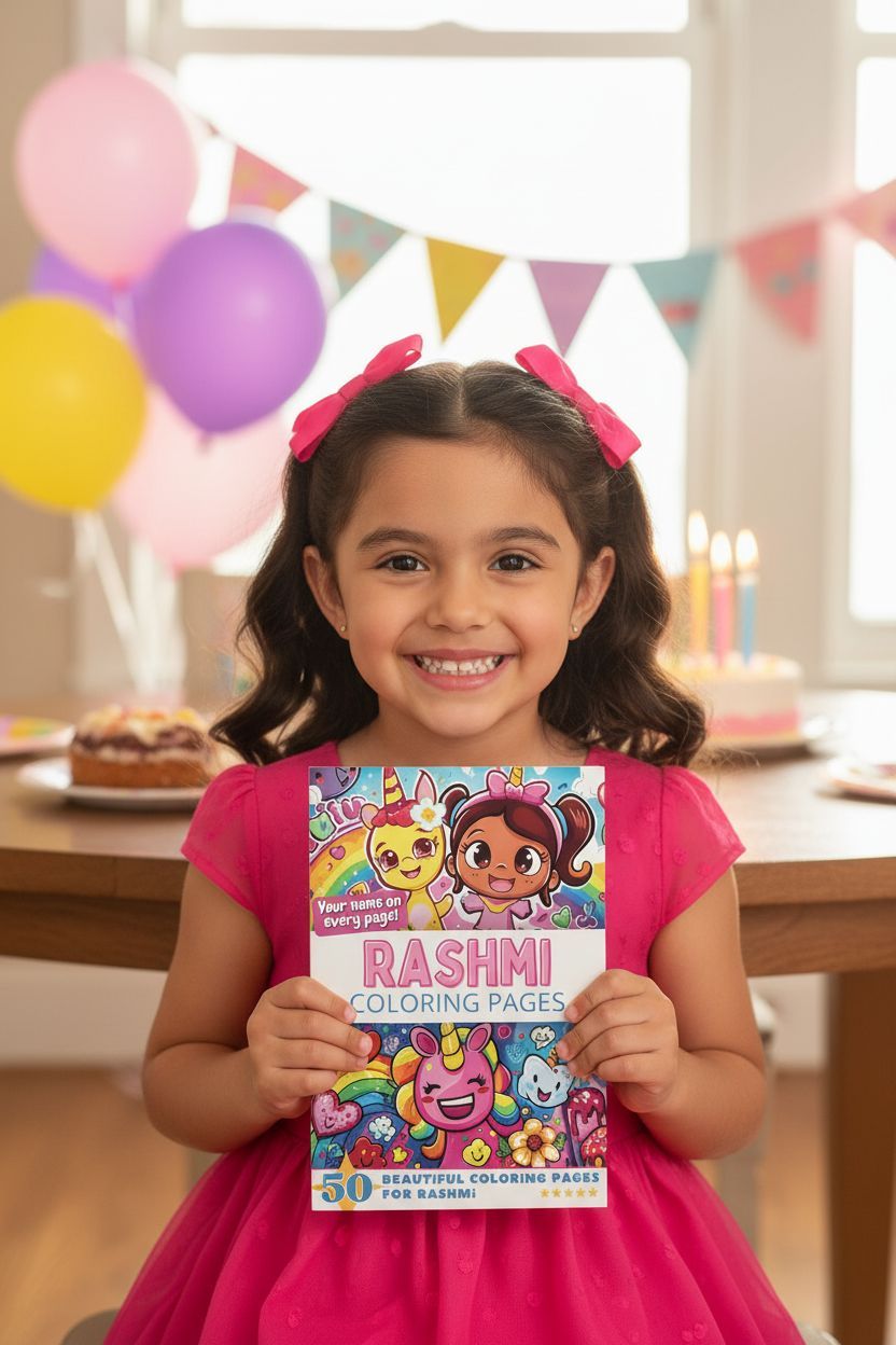 Rashmi coloring book in use