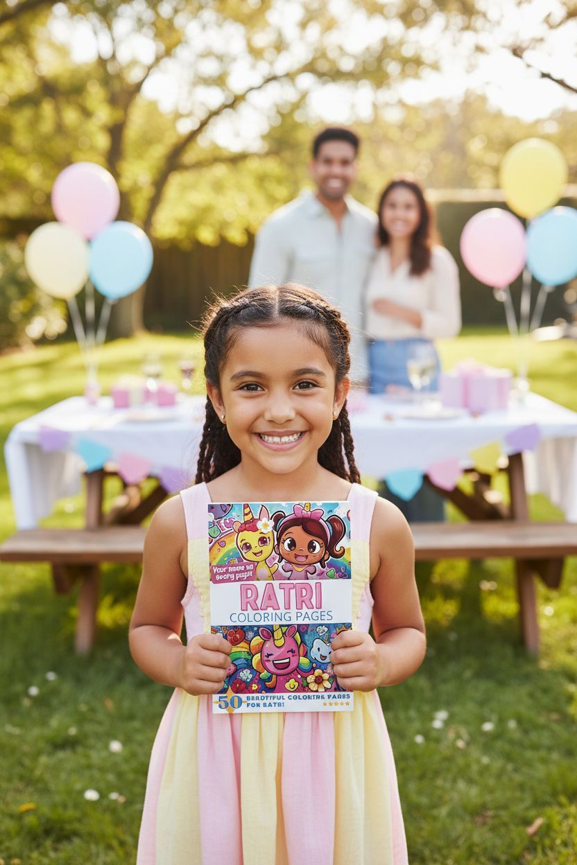 Ratri coloring book in use