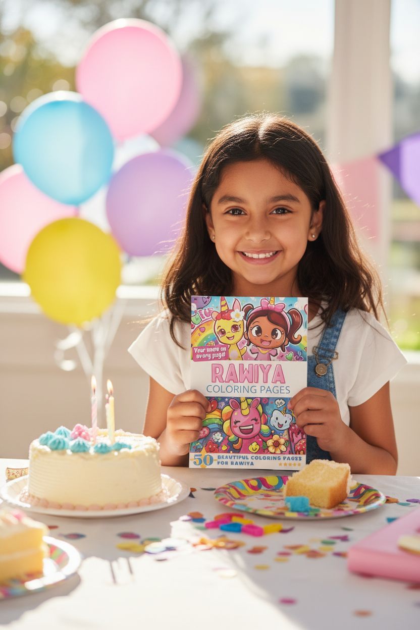 Rawiya coloring book in use