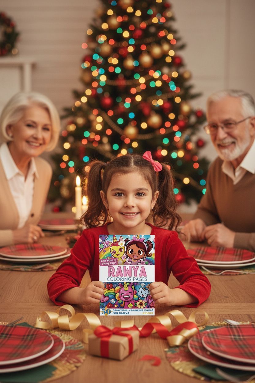 Rawya Christmas coloring pages gift