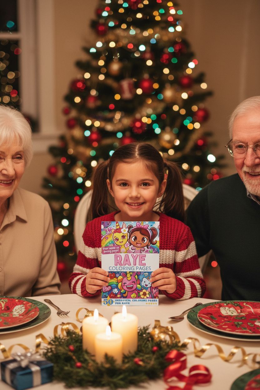 Raye Christmas coloring pages gift