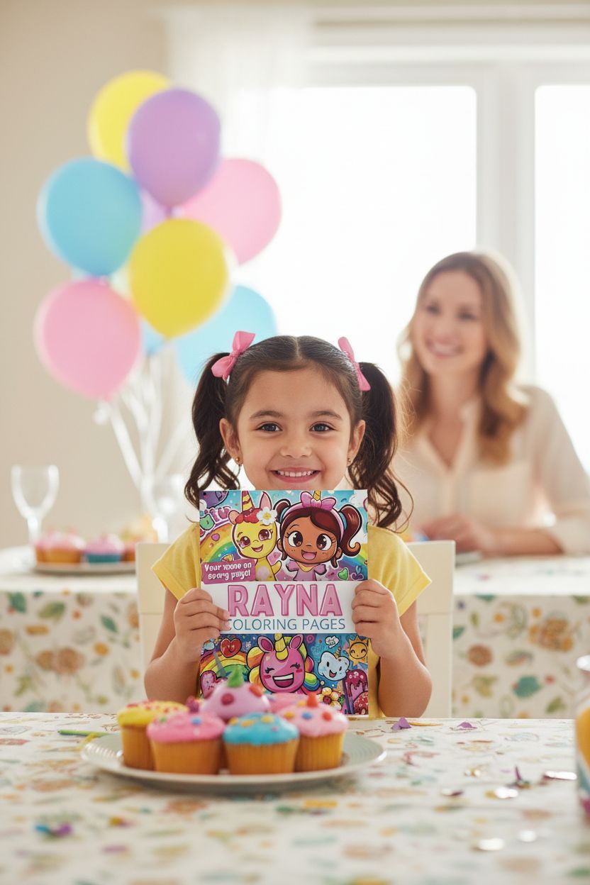 Rayna coloring book in use