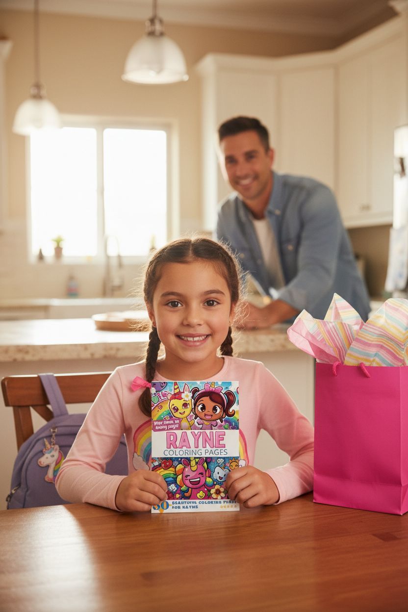 Rayne coloring book in use