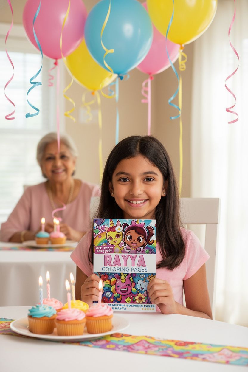 Rayya coloring book in use