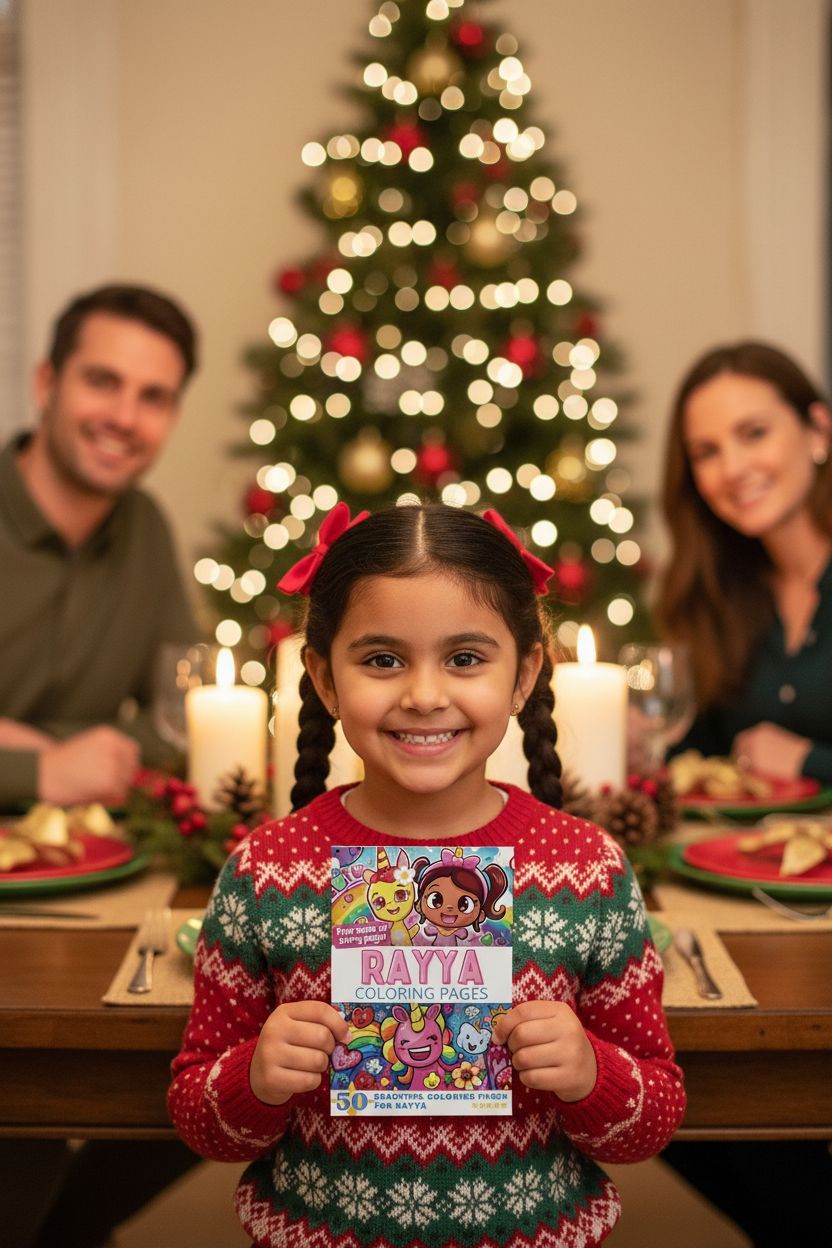 Rayya Christmas coloring pages gift