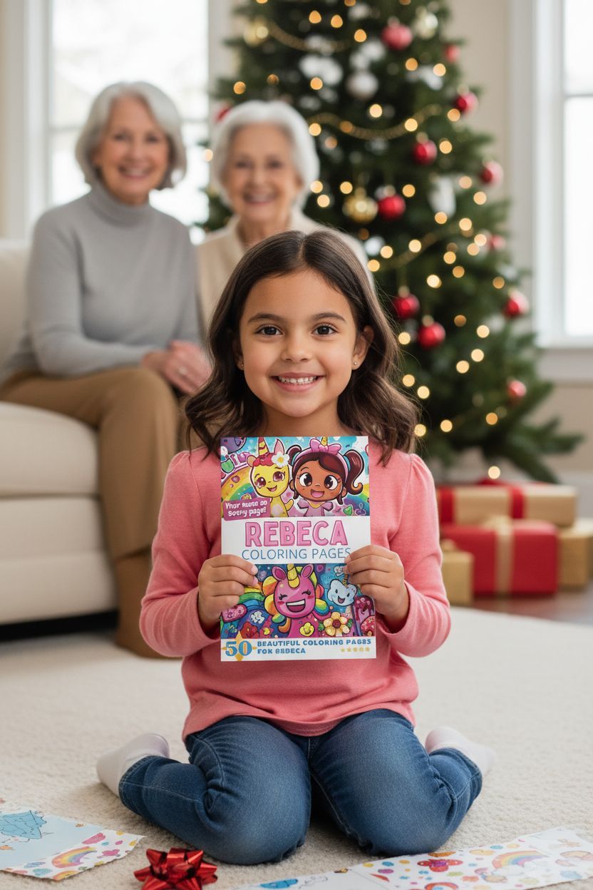 Rebeca Christmas coloring pages gift