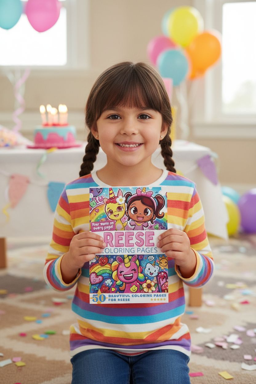 Reese coloring book in use