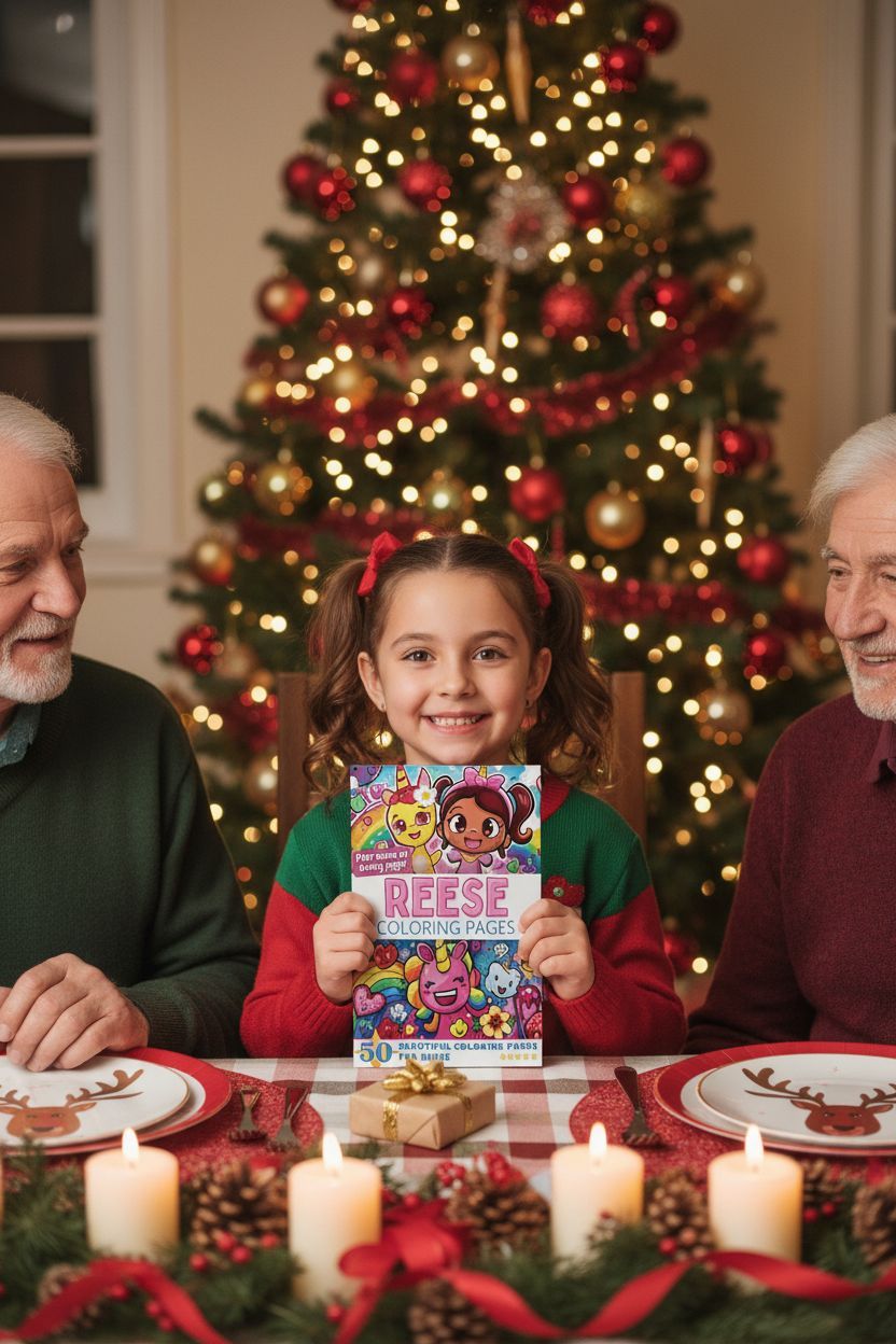 Reese Christmas coloring pages gift