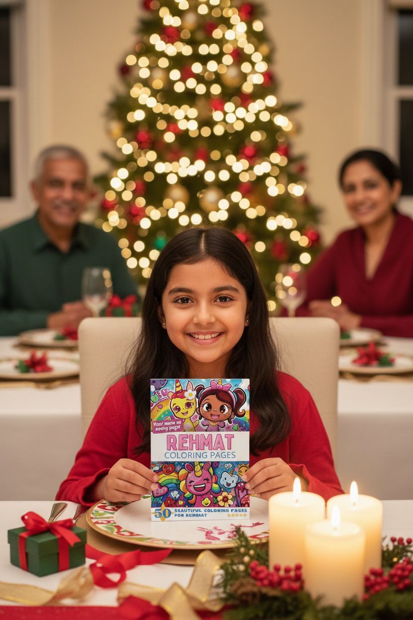 Rehmat Christmas coloring pages gift