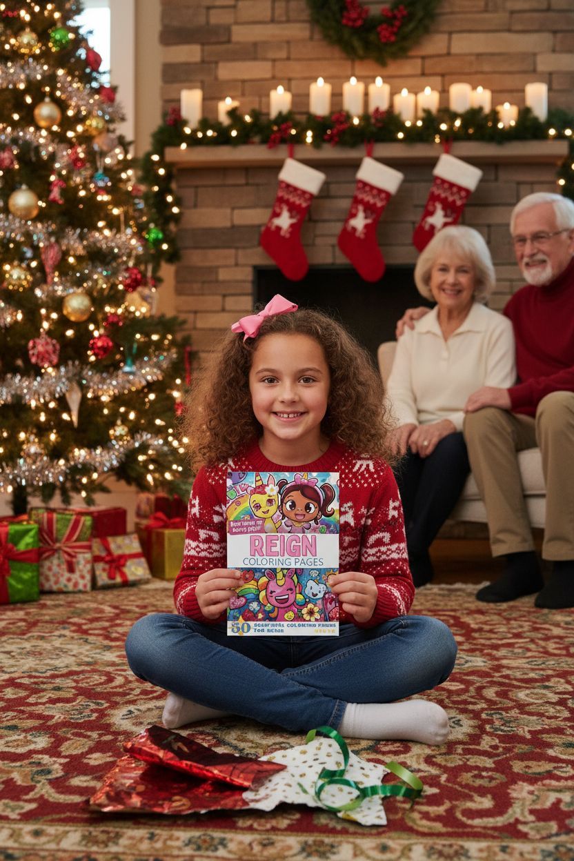 Reign Christmas coloring pages gift