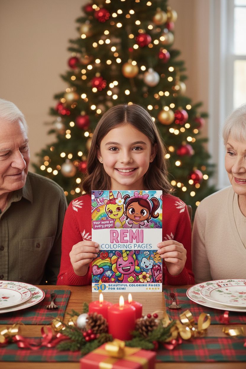 Remi Christmas coloring pages gift