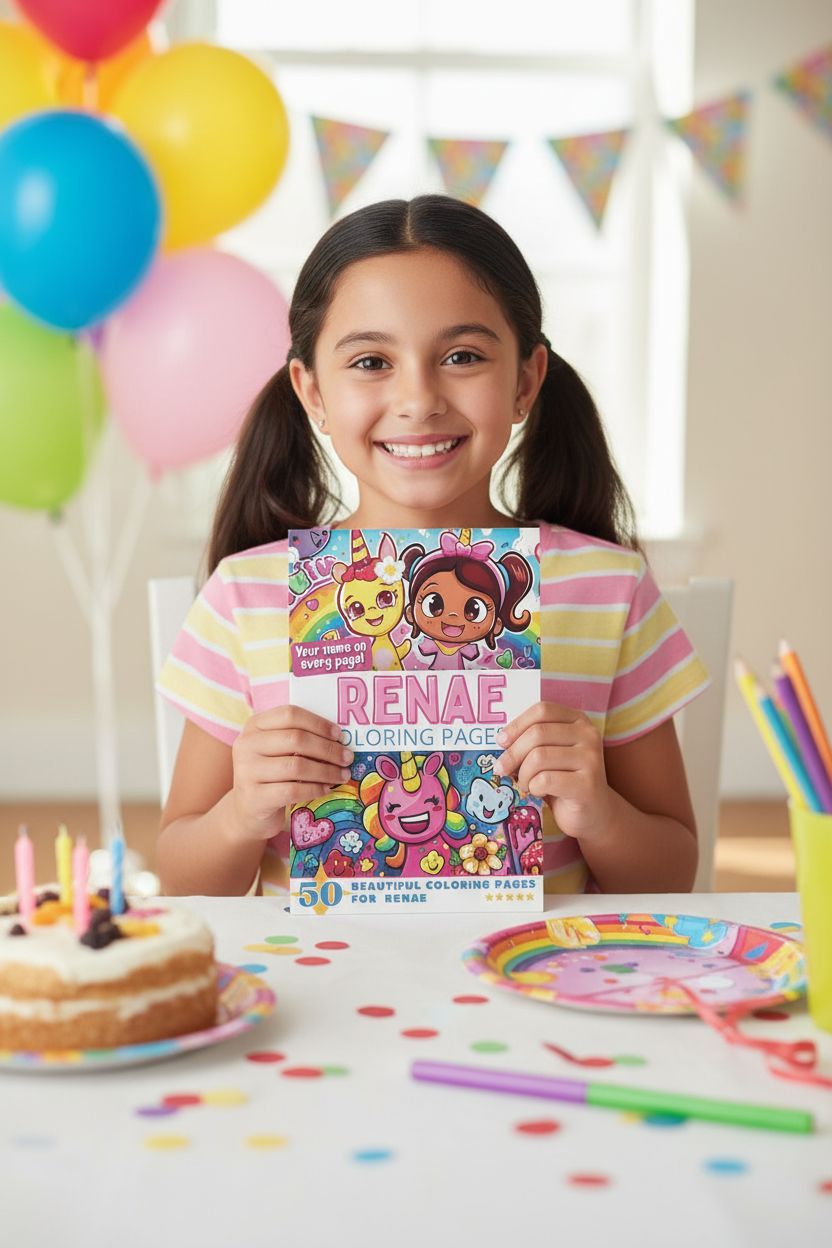 Renae coloring book in use