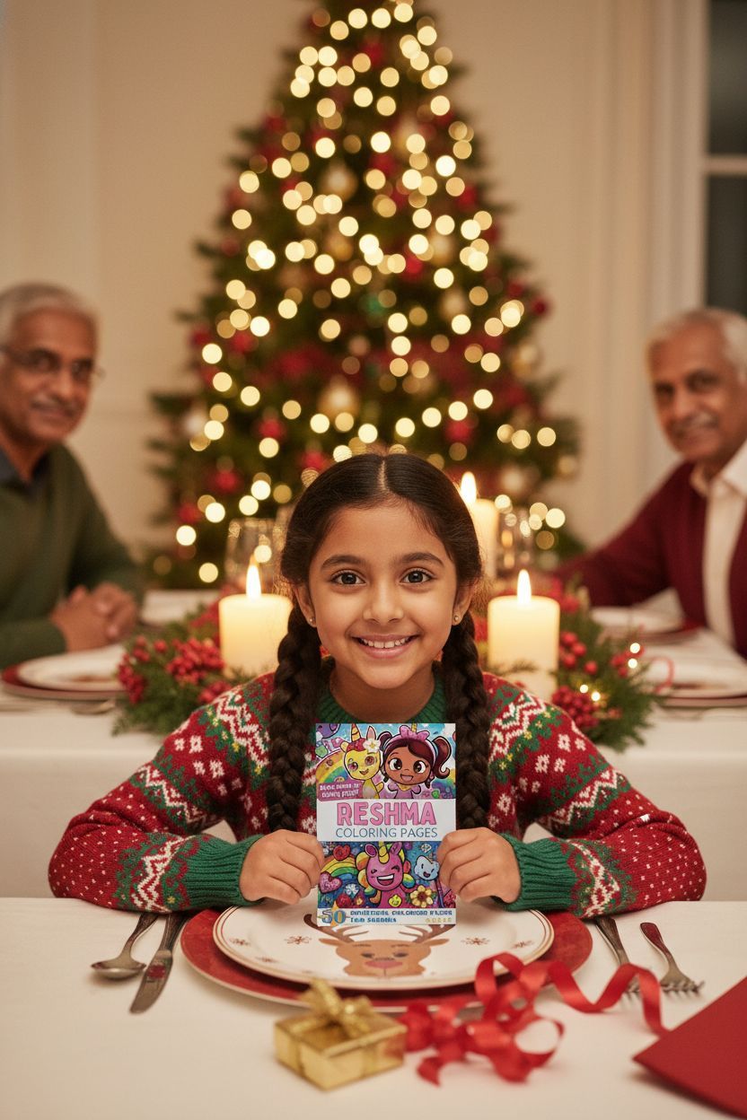 Reshma Christmas coloring pages gift