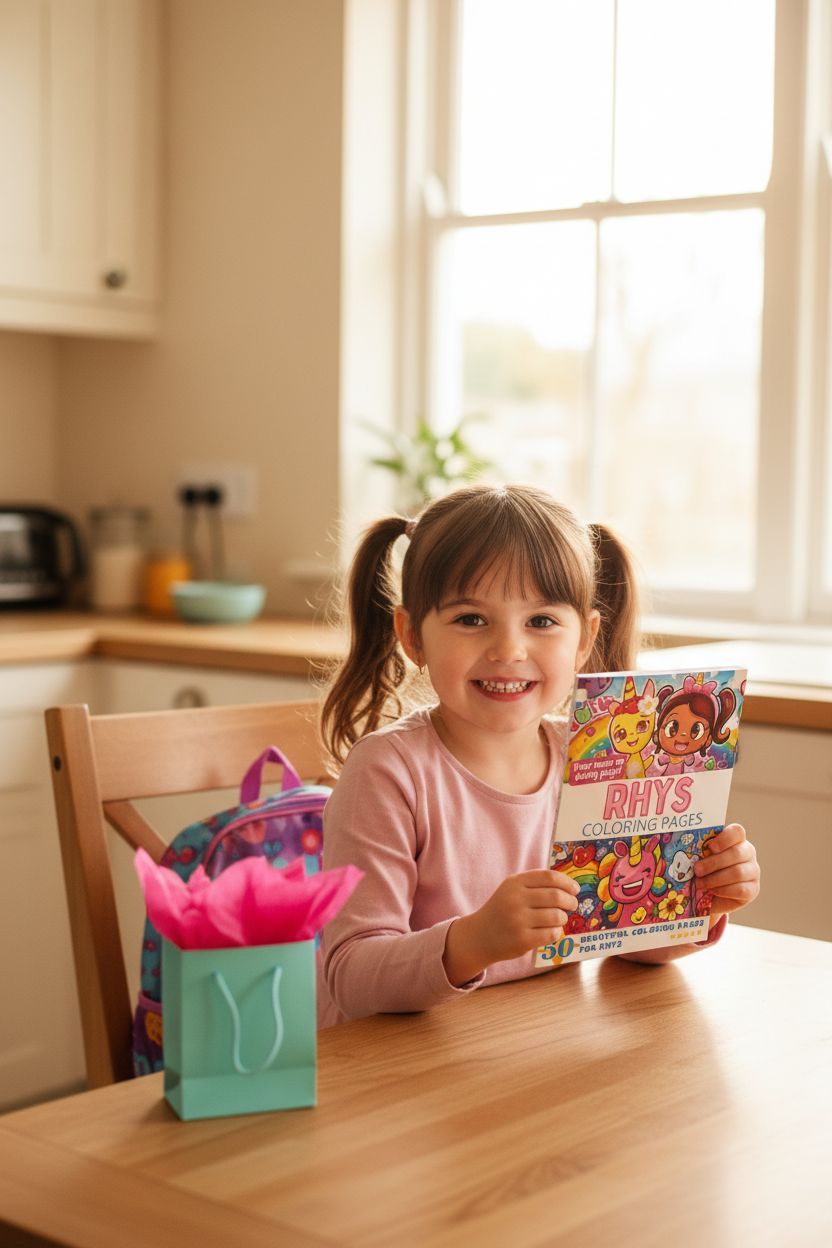 Rhys coloring book in use