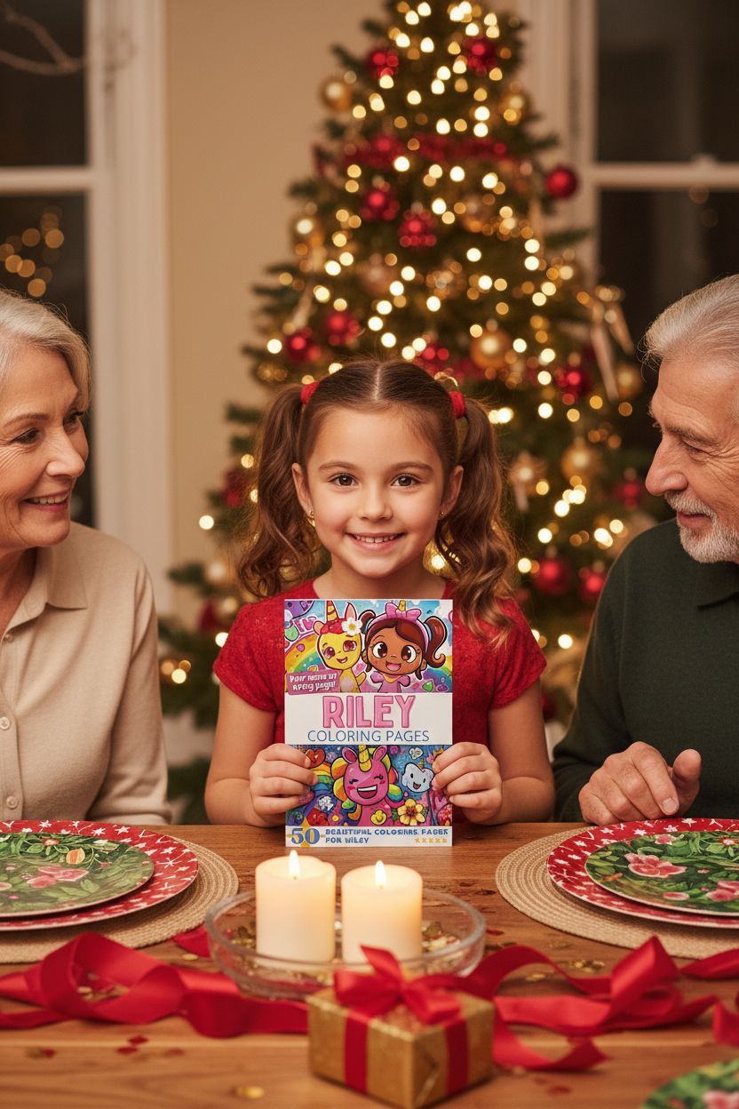 Riley Christmas coloring pages gift