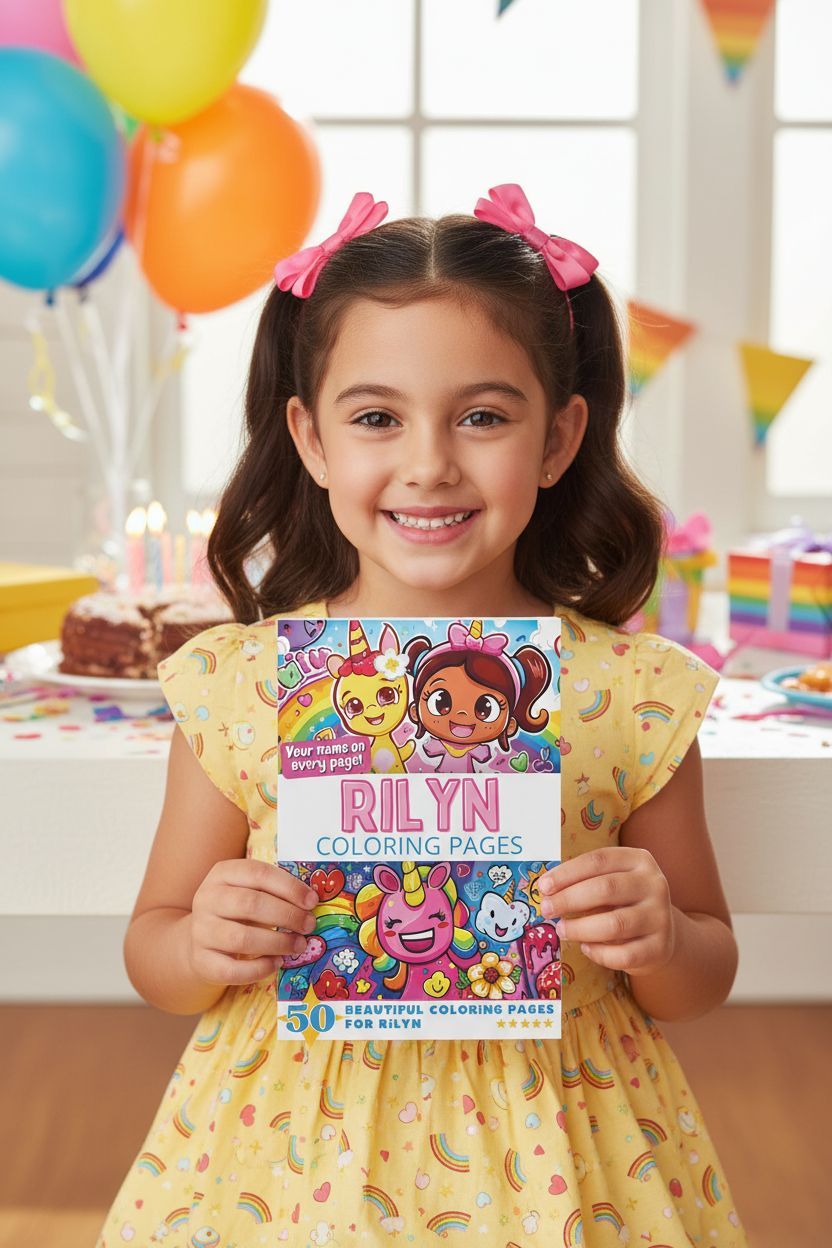 Rilyn coloring book in use