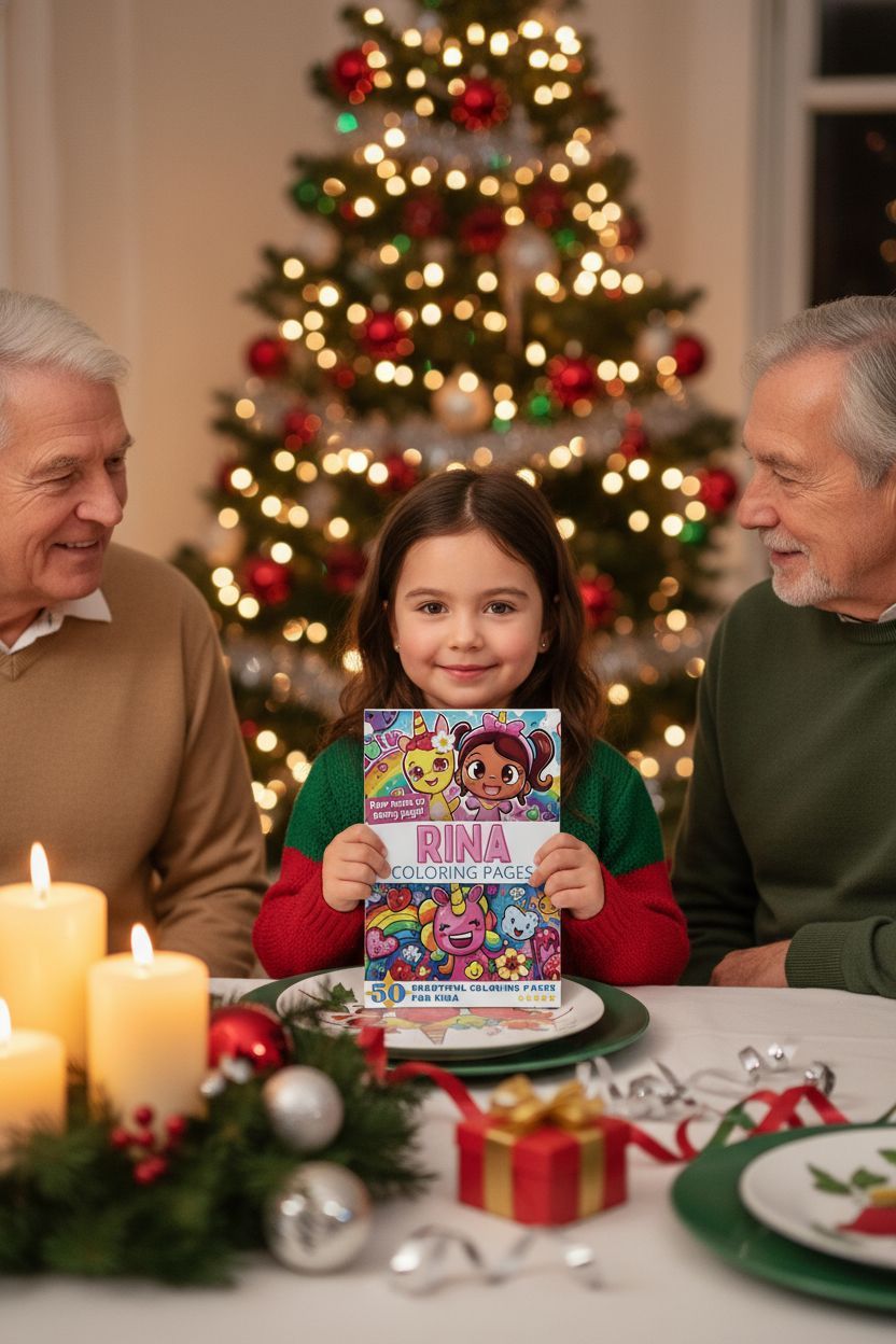Rina Christmas coloring pages gift
