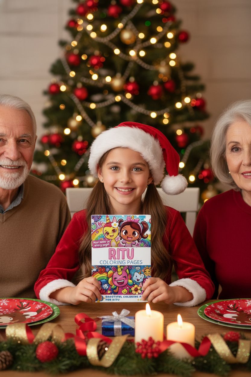 Ritu Christmas coloring pages gift