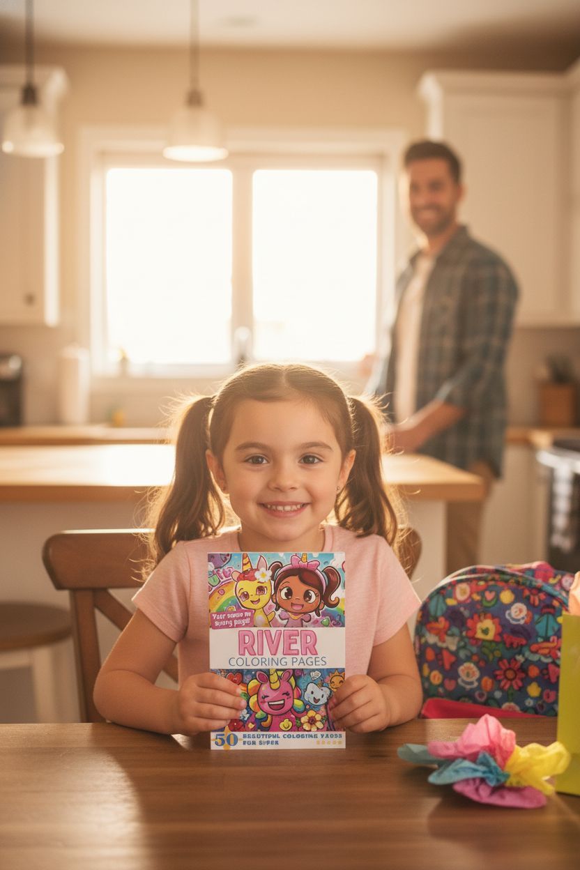 River coloring book in use