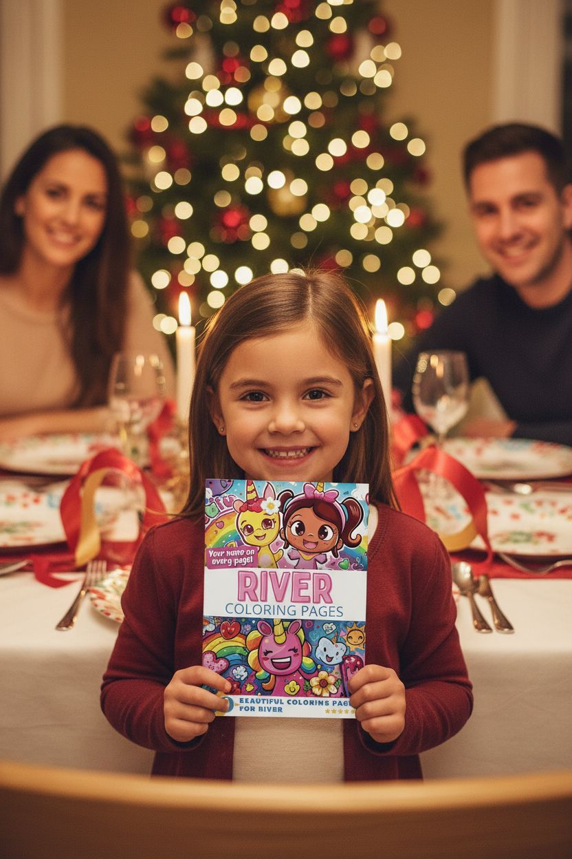 River Christmas coloring pages gift