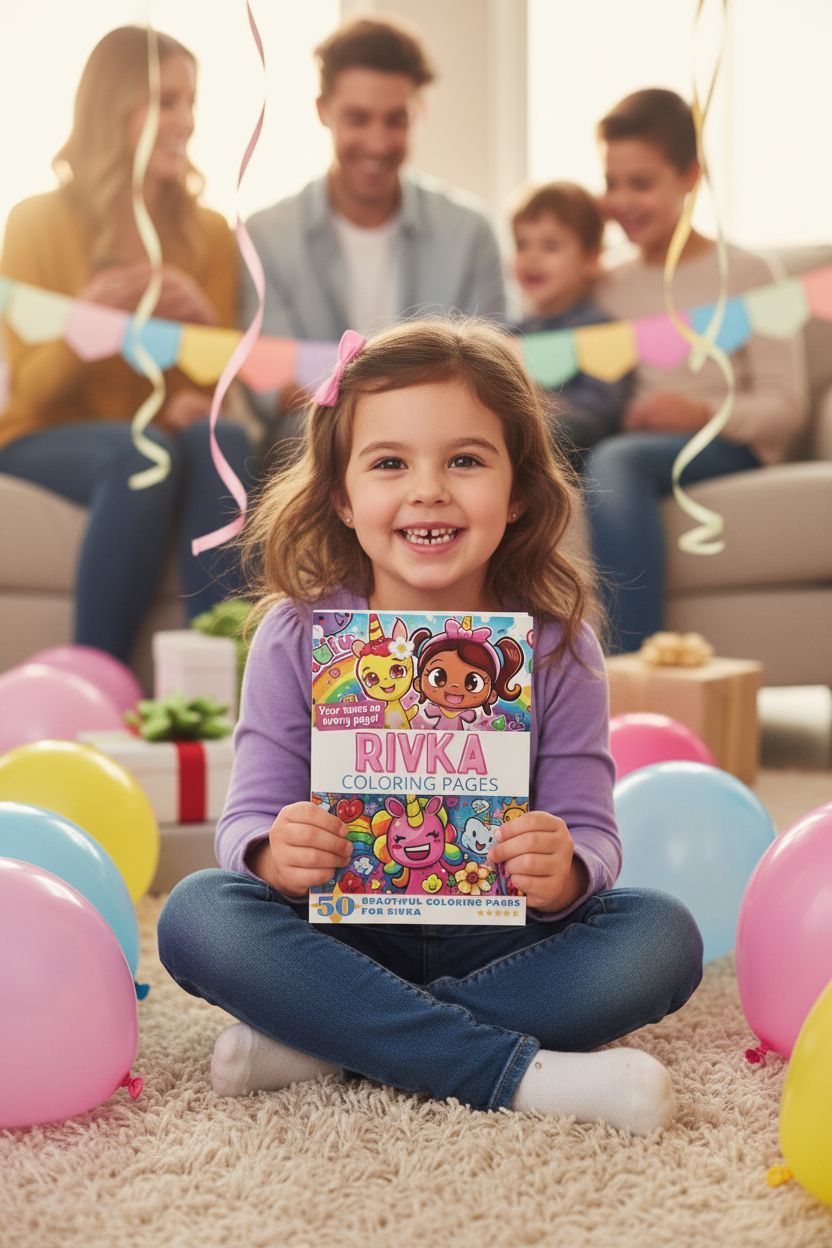 Rivka coloring book in use
