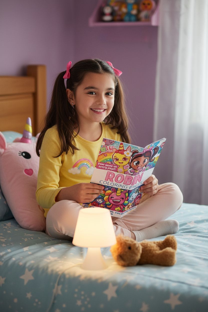 Robin personal coloring pages