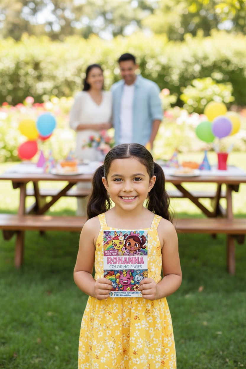 Rohanna coloring book in use