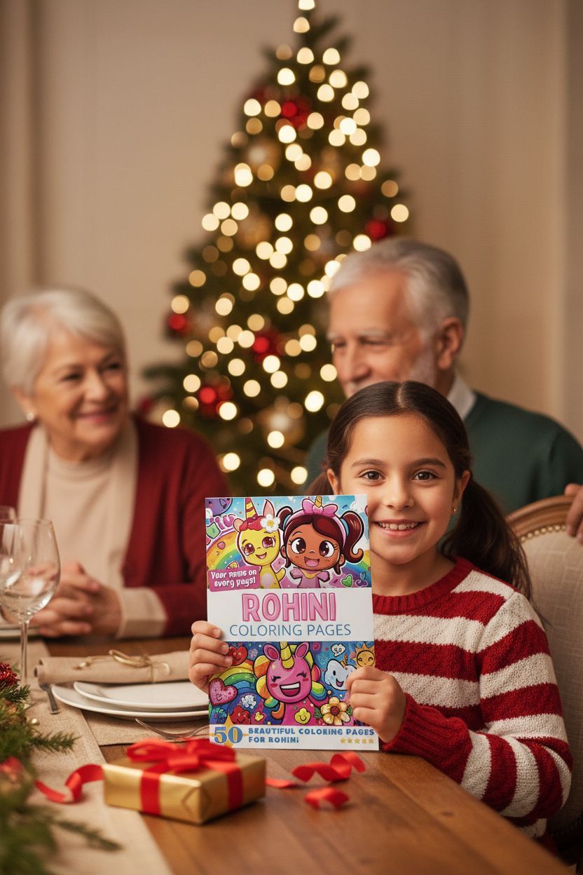 Rohini Christmas coloring pages gift