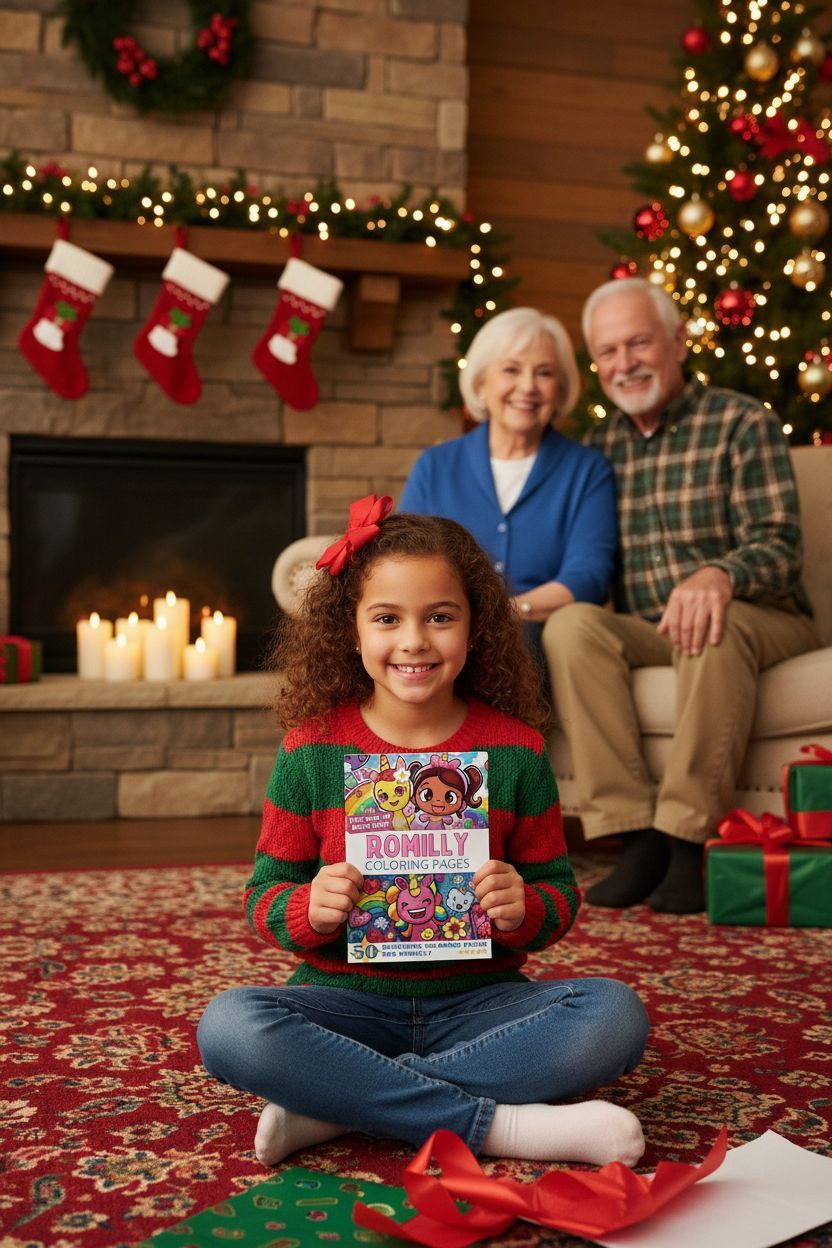 Romilly Christmas coloring pages gift