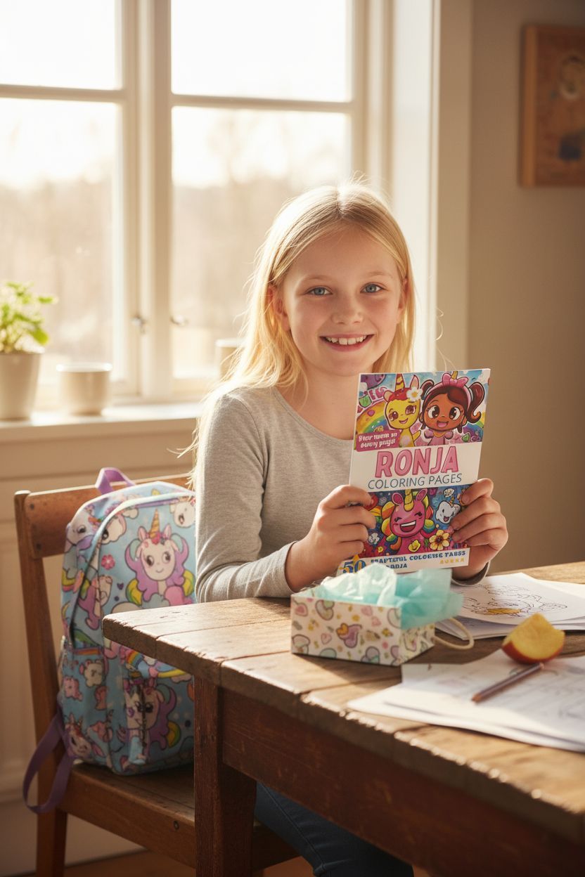 Ronja coloring book in use