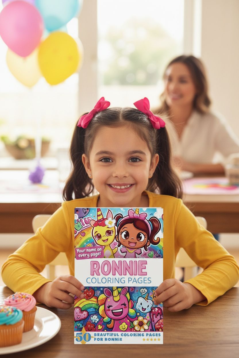 Ronnie coloring book in use