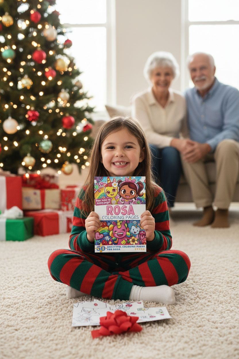 Rosa Christmas coloring pages gift