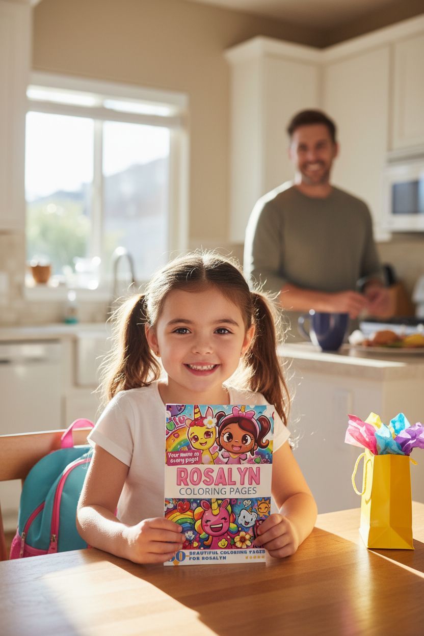 Rosalyn coloring book in use