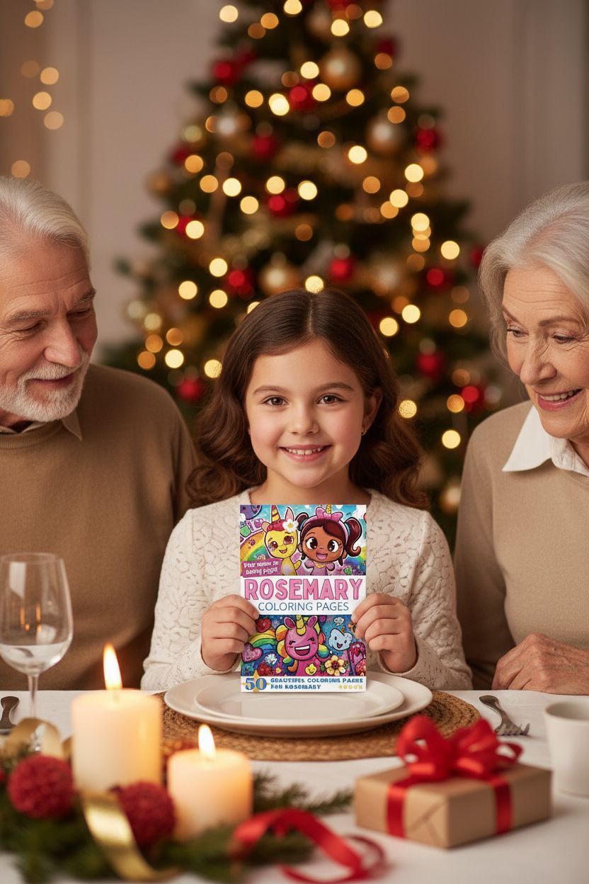 Rosemary Christmas coloring pages gift