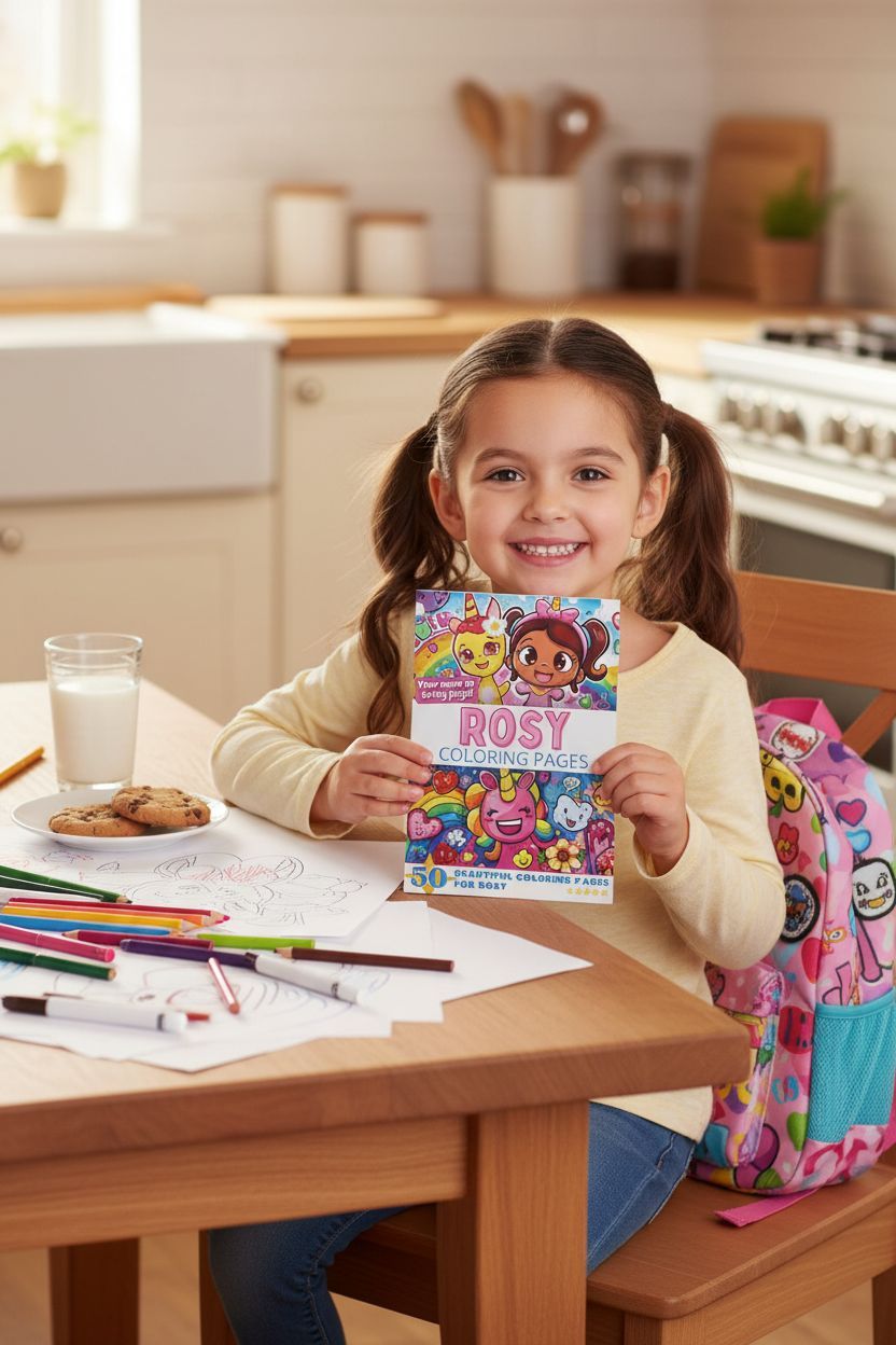 Rosy personal coloring pages