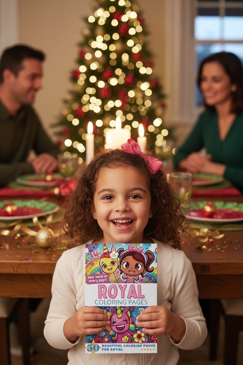 Royal Christmas coloring pages gift