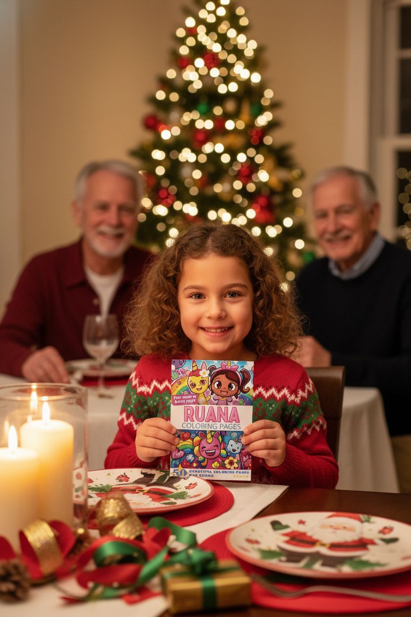 Ruana Christmas coloring pages gift